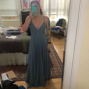 Lulus bridesmaids dress dusty blue xs
